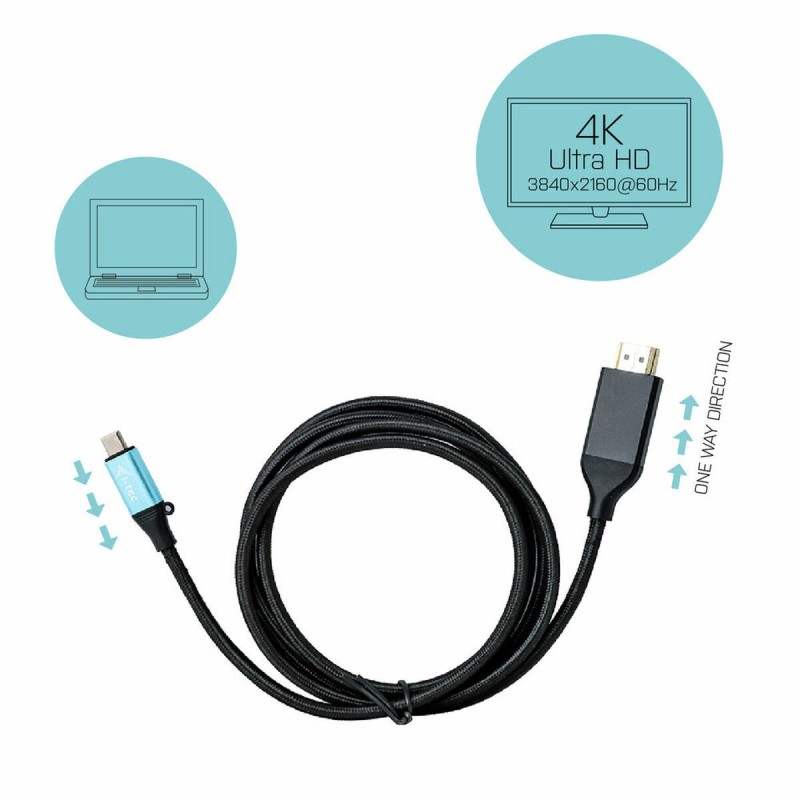 Câble USB-C vers HDMI i-Tec C31CBLHDMI60HZ2M Noir 2 m 4K Ultra HD