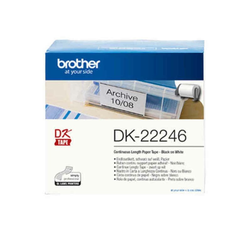 Etiquettes pour Imprimante Brother DK22246 Blanc Noir