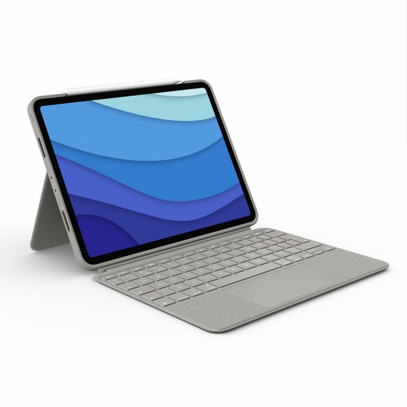 Étui pour iPad Logitech 920-010169 Sable Espagnol Qwerty