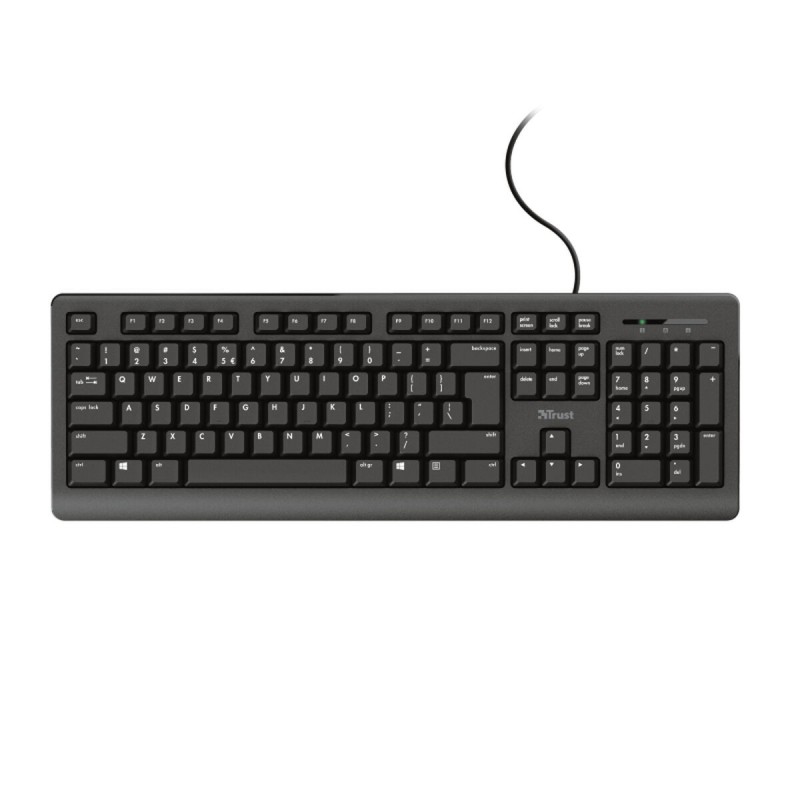 Clavier Trust Primo Qwerty portugais Noir