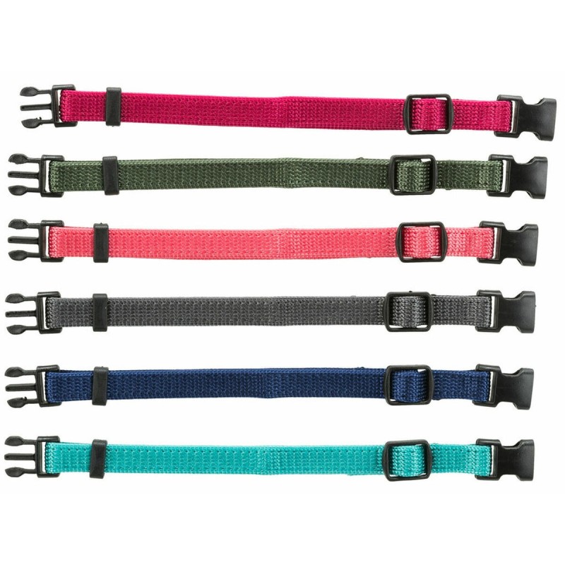 Collier pour Chien Trixie Vert Graphite Fuchsia Corail Indigo Azul Océano S/M 17-25 cm (6 Unités)