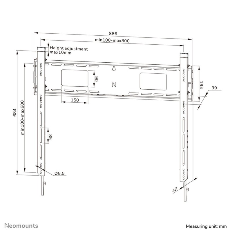 Support de TV Neomounts WL30-750BL18 43"