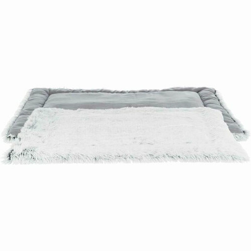 Tapis pour chien Trixie Blanc Noir Gris Tissu Peluche 75 × 55 cm