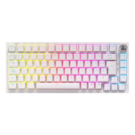 Clavier sans fil Newskill NS-KB-PYROSPRO-IV Blanc Espagnol Qwerty QWERTY