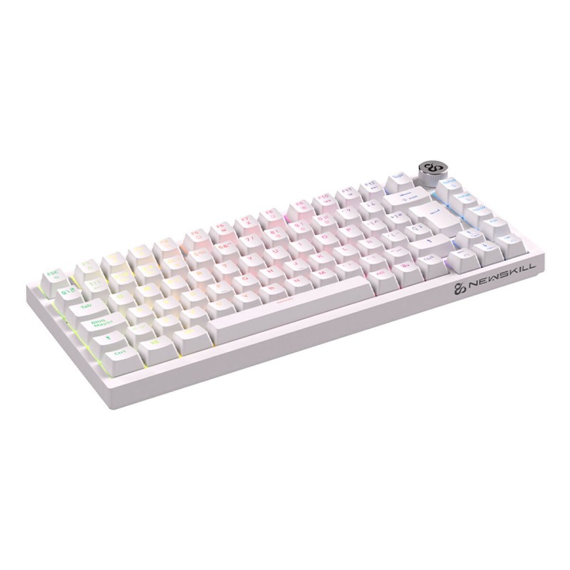 Clavier sans fil Newskill NS-KB-PYROSPRO-IV Blanc Espagnol Qwerty QWERTY