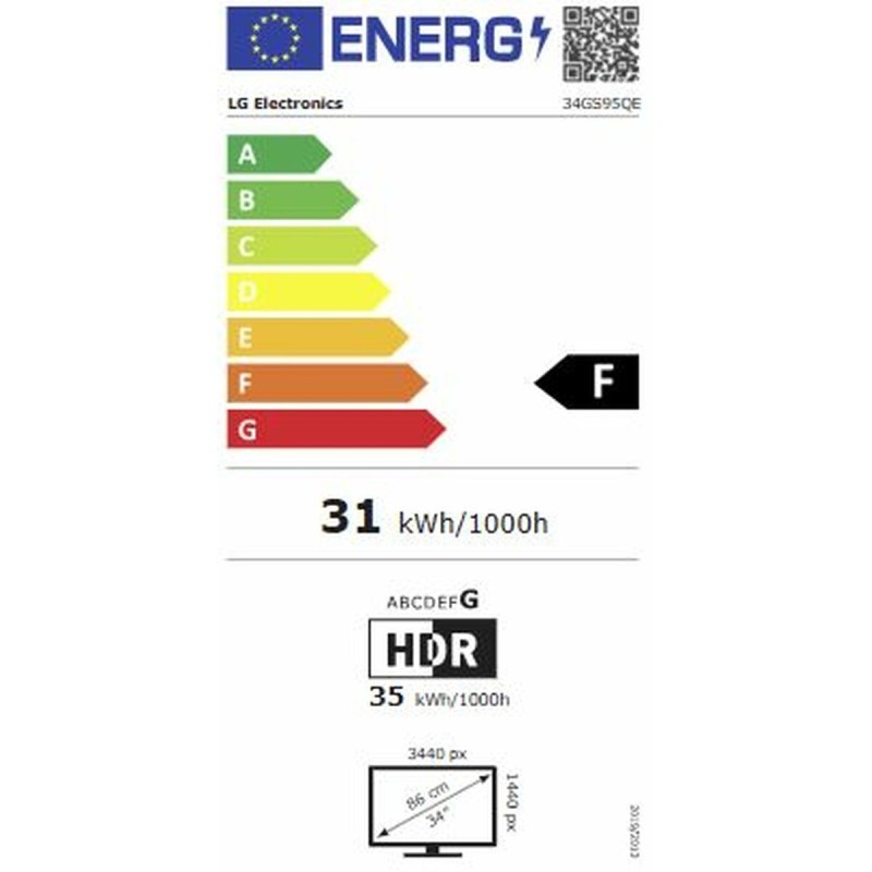 Écran LG 34GS95QE-B 34"