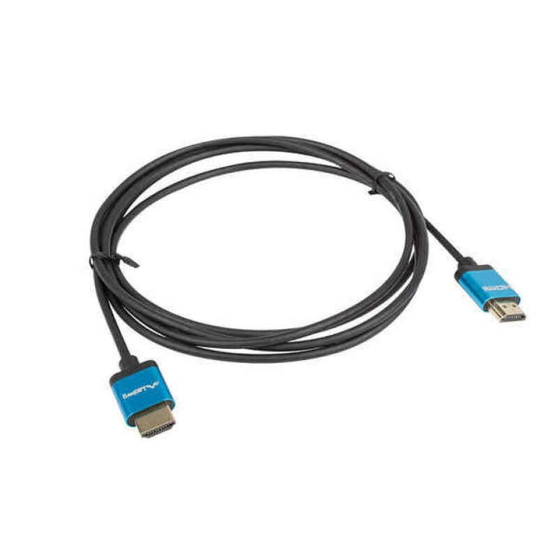 Câble HDMI Lanberg V2.0 4K SLIM Noir 1 m Noir/Bleu