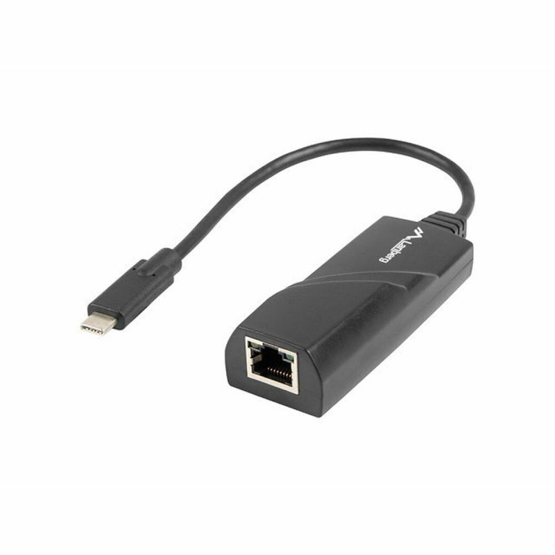 Adaptateur USB C vers RJ45 Lanberg NC-1000-02 Noir 0