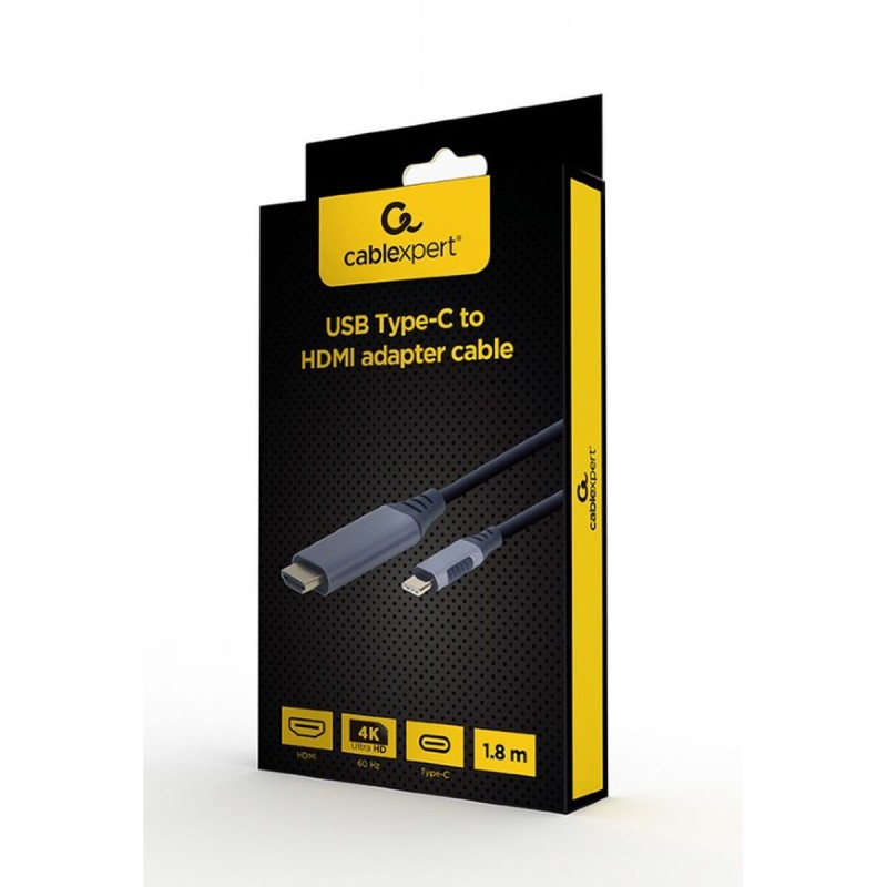 Adaptateur HDMI vers DVI GEMBIRD CC-USB3C-HDMI-01-6 Noir/Gris 1,8 m