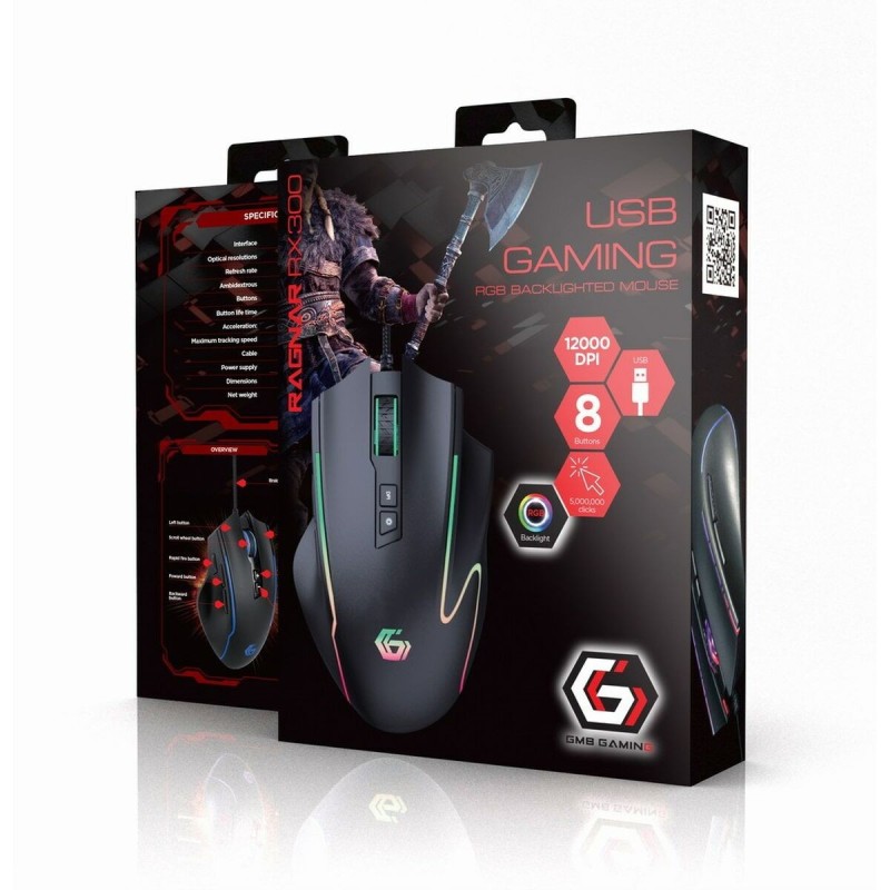 Souris GEMBIRD MUSG-RAGNAR-RX300 Noir 12000 dpi