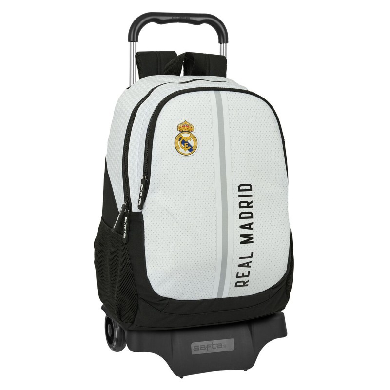 Cartable à roulettes Real Madrid C.F. 24/25 Blanc Gris 32 x 44 x 16 cm