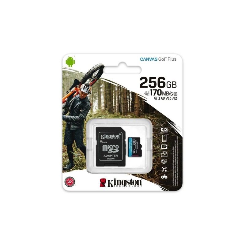 Carte Mémoire Micro SD avec Adaptateur Kingston SDCG3/256GB 256 GB UHS-I