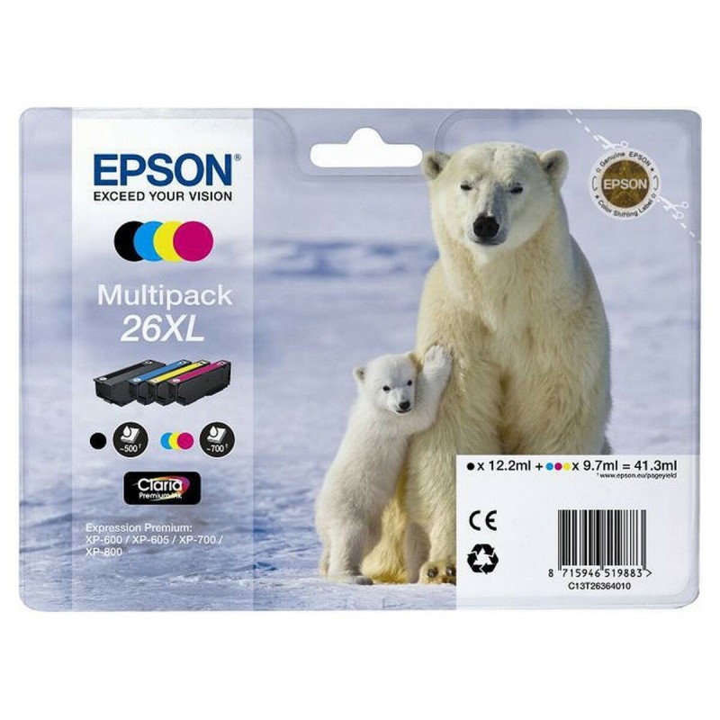 Cartouche d'encre originale Epson T2636 XL Noir Jaune