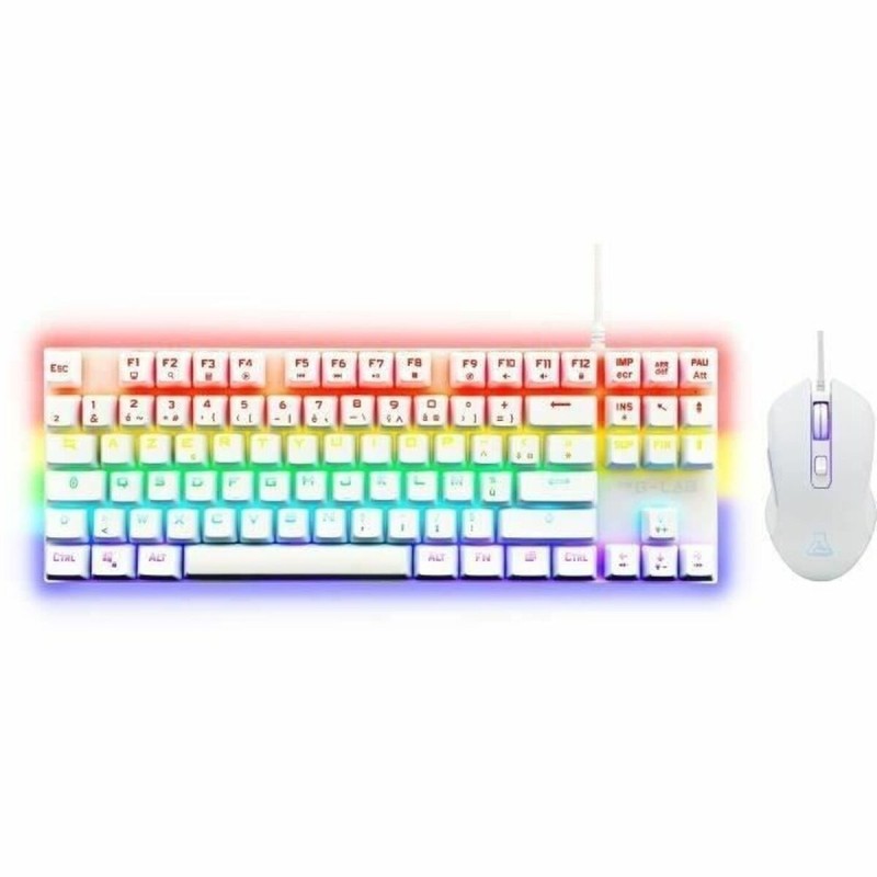 Clavier et Souris Gaming The G-Lab MERCURY W Blanc