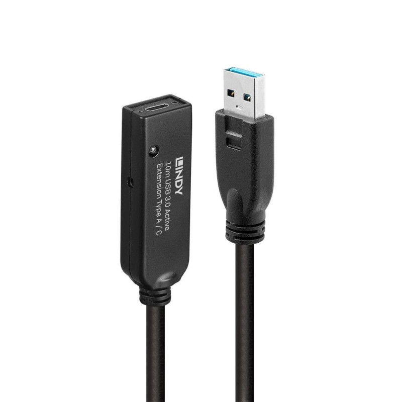 Câble USB LINDY 43376 Noir 10 m (1 Unité)