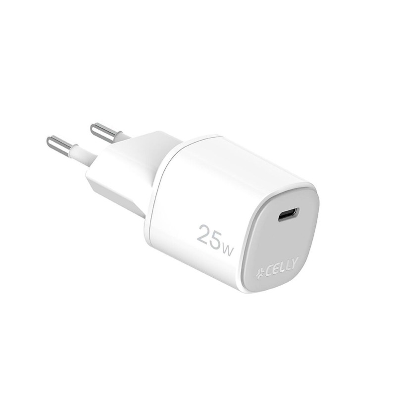 Chargeur mural Celly UPTC1USBC25WWH Blanc