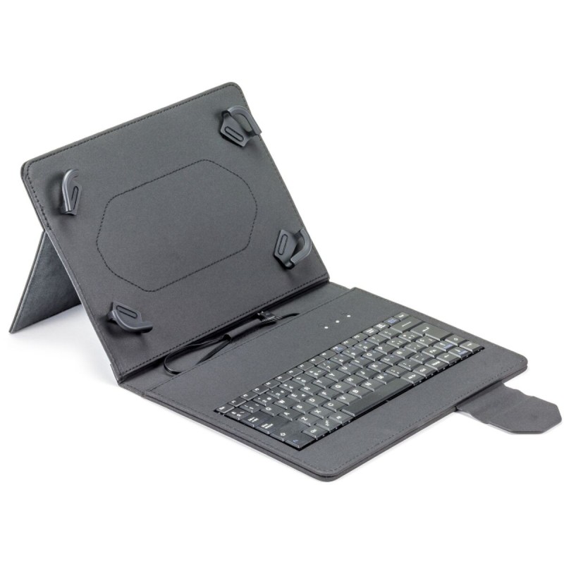 Housse pour Tablette Maillon Technologique MTKEYUSBBLACK Noir Espagnol Qwerty