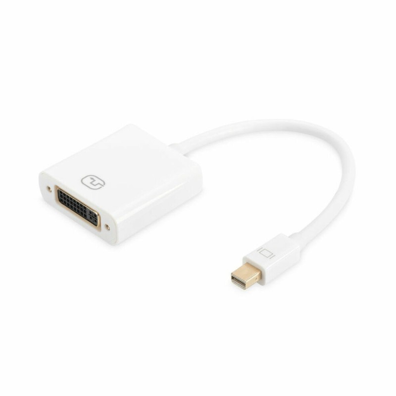 Adaptateur Mini DisplayPort vers DVI Digitus AK-340406-001-W Blanc Noir