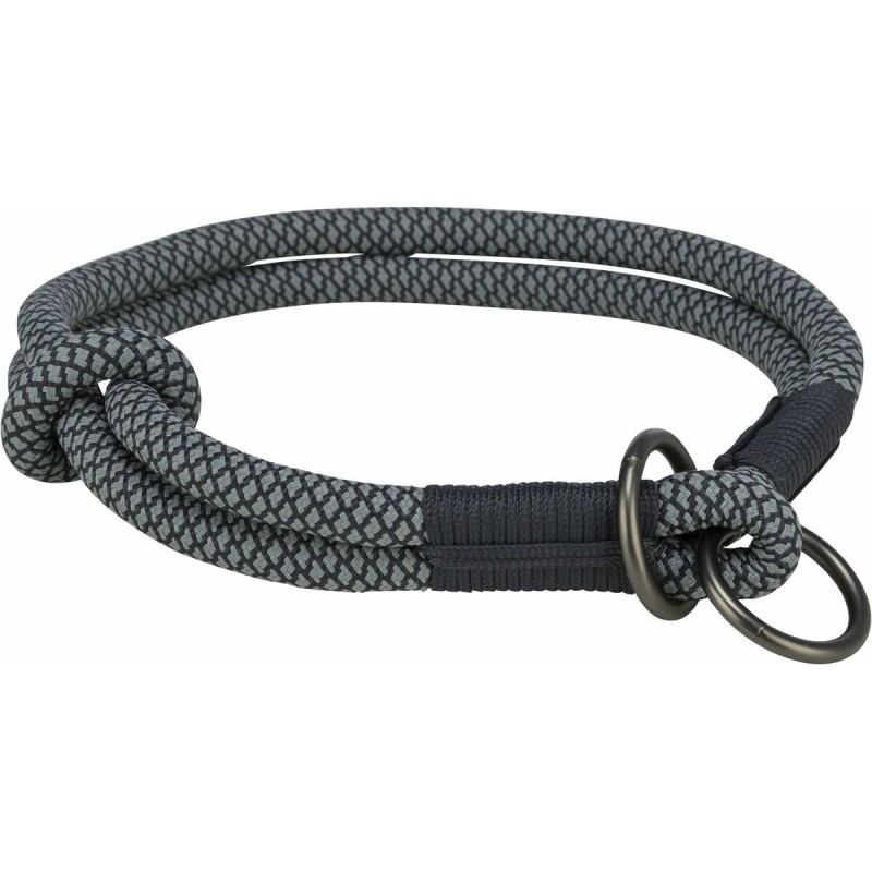 Collier d'entraînement pour chiens Trixie Soft Rope Noir Gris L/XL 55 cm