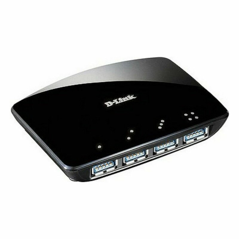 Hub USB D-Link DUB-1340 USB 3.0 Noir Bleu foncé