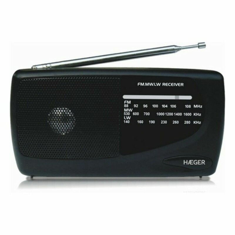 Radio AM/FM Haeger PR-TRI.002A Noir