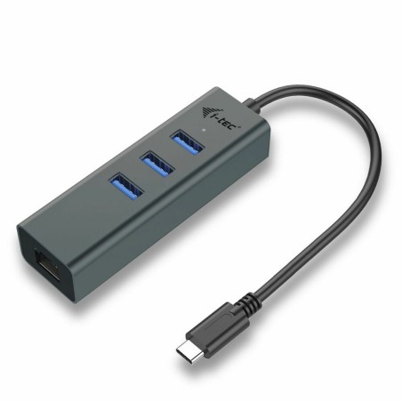 Hub USB C i-Tec C31METALG3HUB Noir Gris 60 W