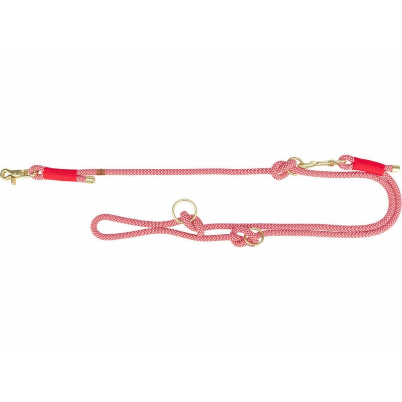 Laisse réglable pour chien Trixie Soft Rope Rouge Crème S S/XL