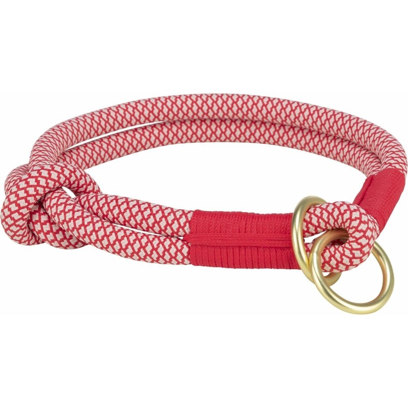 Collier d'entraînement pour chiens Trixie Soft Rope Rouge Crème L/XL 55 cm