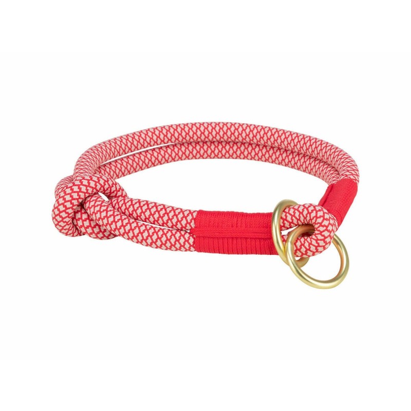 Collier d'entraînement pour chiens Trixie Soft Rope Rouge Crème S 35 cm