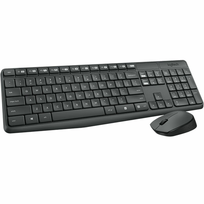 Clavier et souris sans fil Logitech MK235 Noir portugais