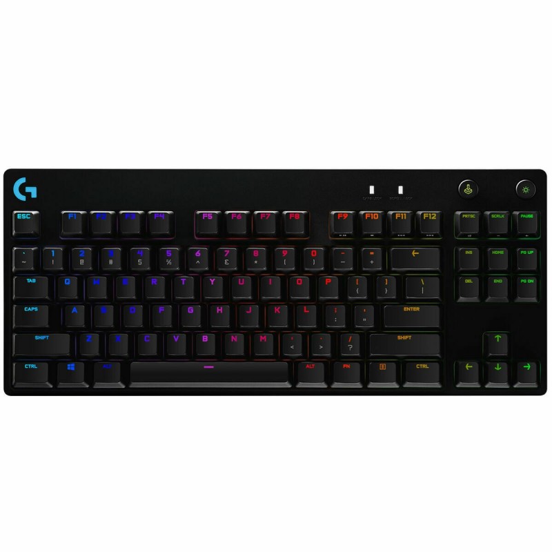 Clavier pour jeu Logitech Pro Gaming Noir Espagnol Qwerty QWERTY Anglais EEUU