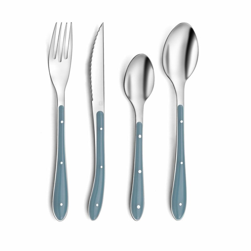 Couverts Amefa Bistro Bleu Métal (24 pcs)