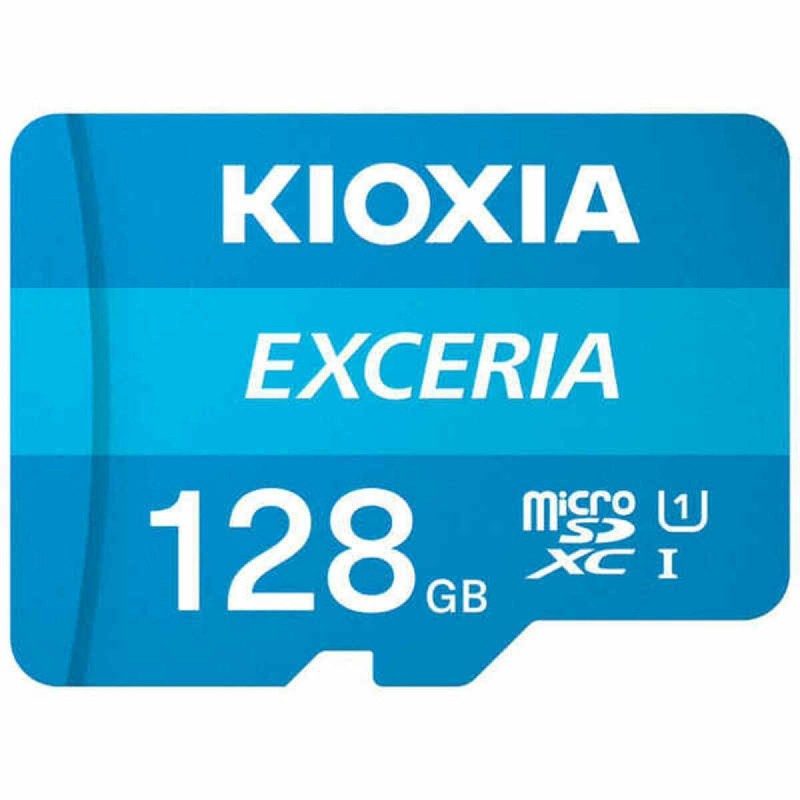 Carte Mémoire Micro SD avec Adaptateur Kioxia Exceria 128 GB UHS-I Cours 10 Bleu