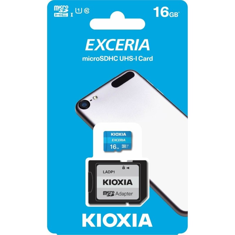 Carte Mémoire Micro SD avec Adaptateur Kioxia Exceria 128 GB UHS-I Cours 10 Bleu