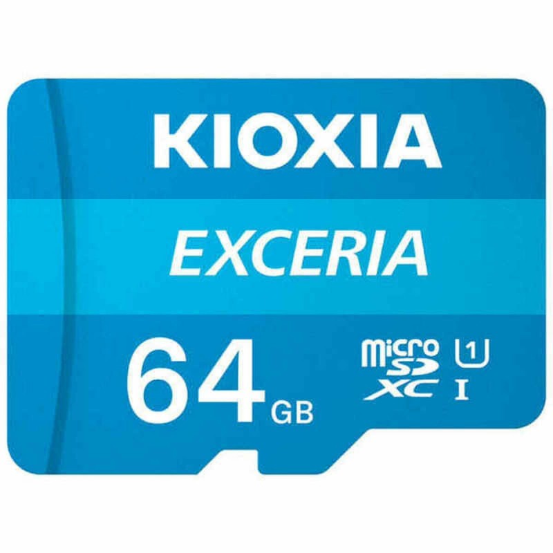 Carte Mémoire Micro SD avec Adaptateur Kioxia Exceria 64 GB UHS-I Cours 10 Bleu