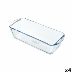 Moule pour four Pyrex Classic Vidrio Rectangulaire Transparent verre 28 x 11 x 8 cm (4 Unités)