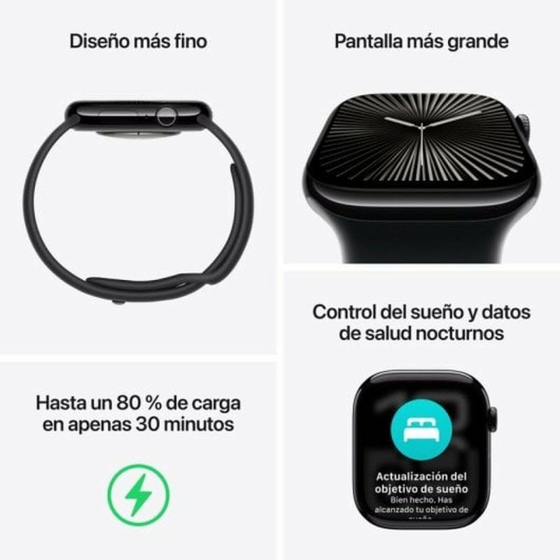 Montre intelligente Apple Series 10 GPS + Cellular 42mm Noir