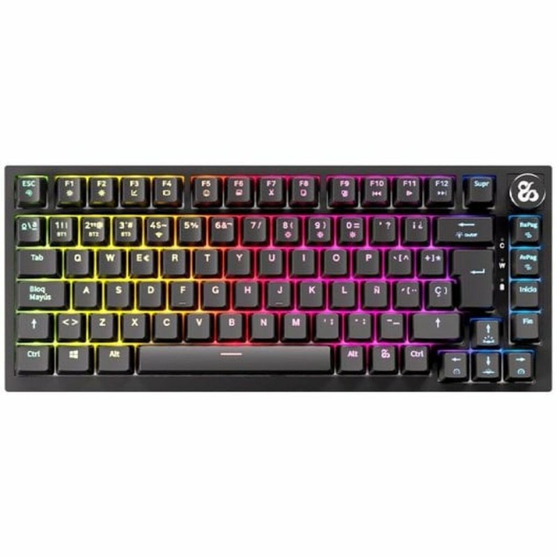 Clavier sans fil Newskill Noir Espagnol Qwerty