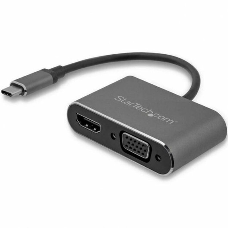 Adaptateur USB-C vers VGA/HDMI Startech Noir Gris