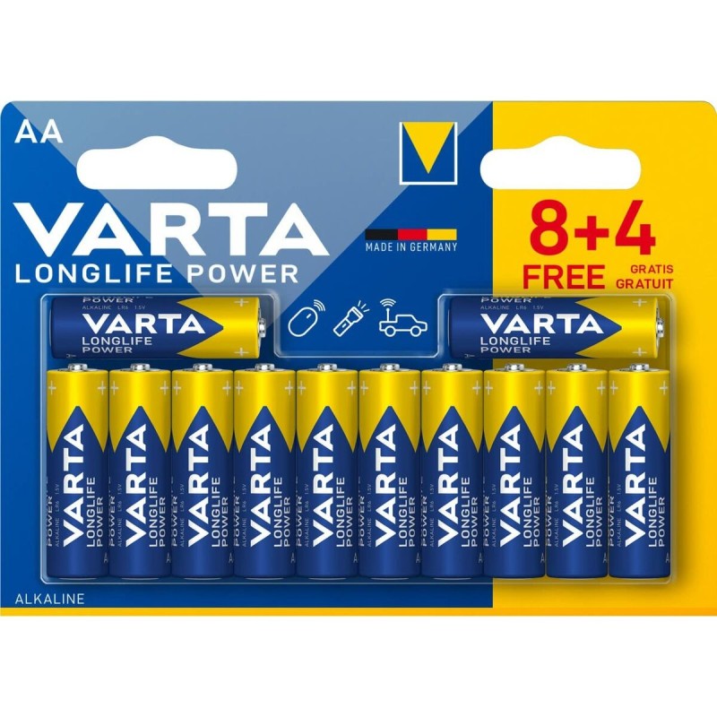 Piles Alcalines Varta Longlife Power AA 1