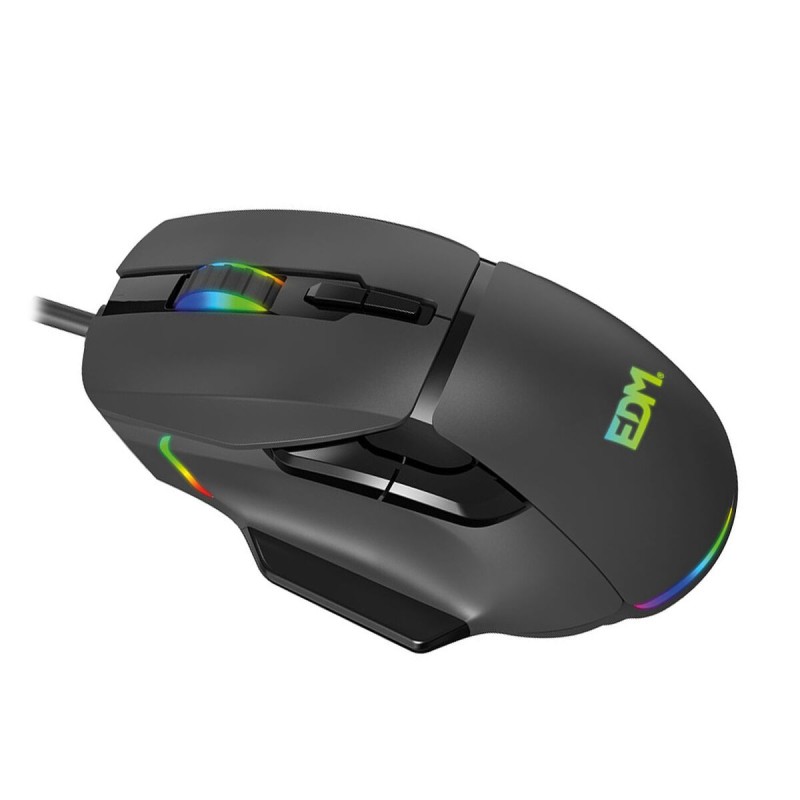 Souris Gaming avec LED EDM 07753 for players Noir 7200 dpi