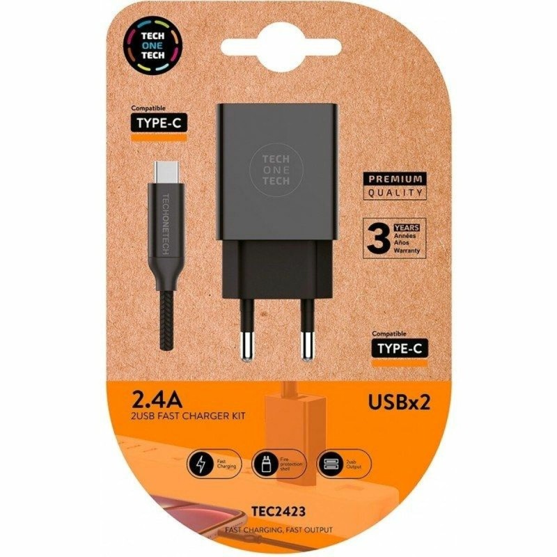 Chargeur mural Tech One Tech TEC2423 Noir