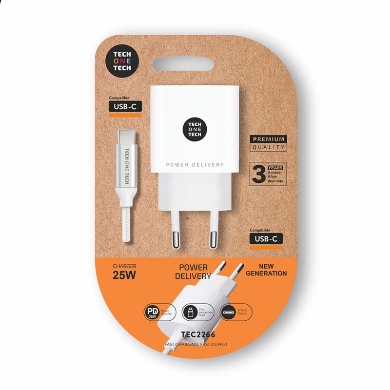 Chargeur mural Tech One Tech Blanc 25 W