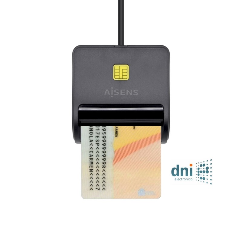 Lecteur de cartes DNI/SIP Aisens ASCR-SN01-BK Noir