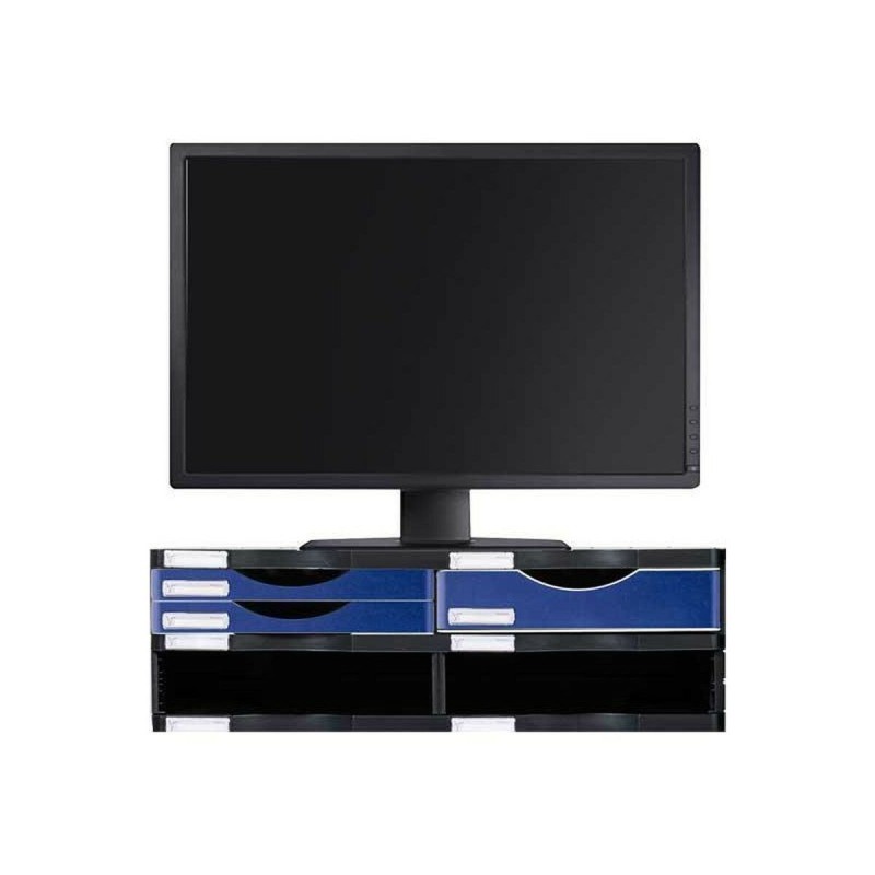 Support de table d'écran Archivo 2000 polystyrène Bleu Noir 36 x 60 x 16