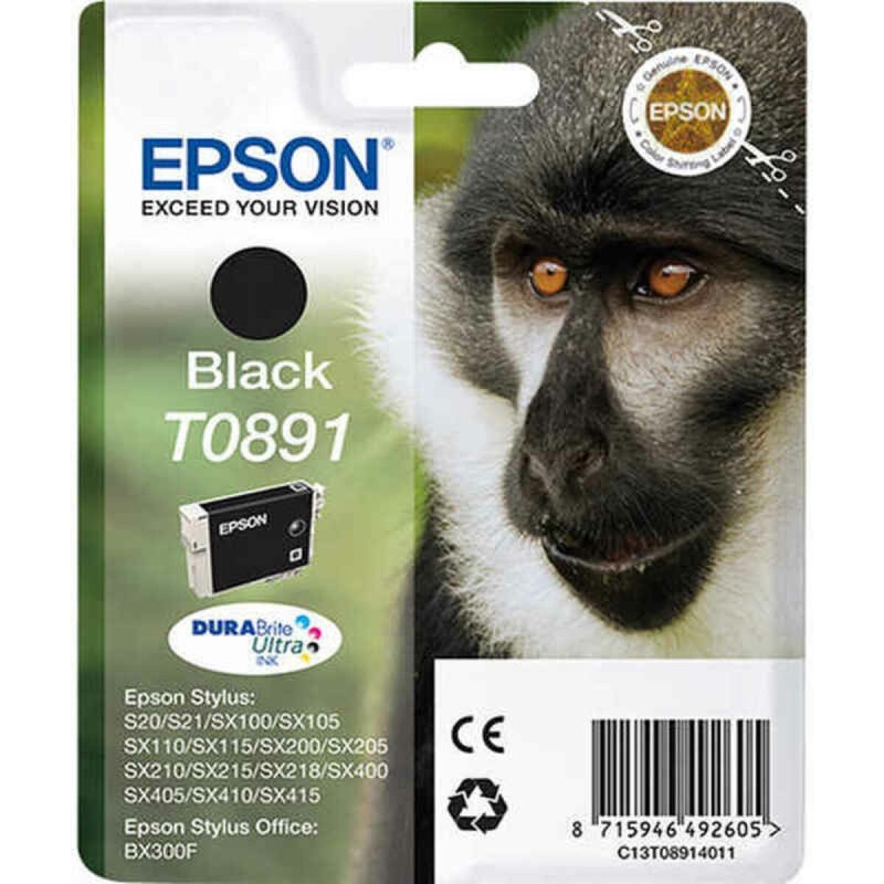 Cartouche d'encre originale Epson Cartucho T0891 negro Noir