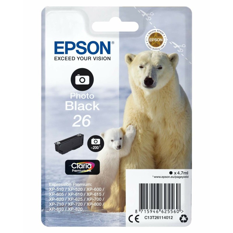 Cartouche d'encre originale Epson 26 Noir