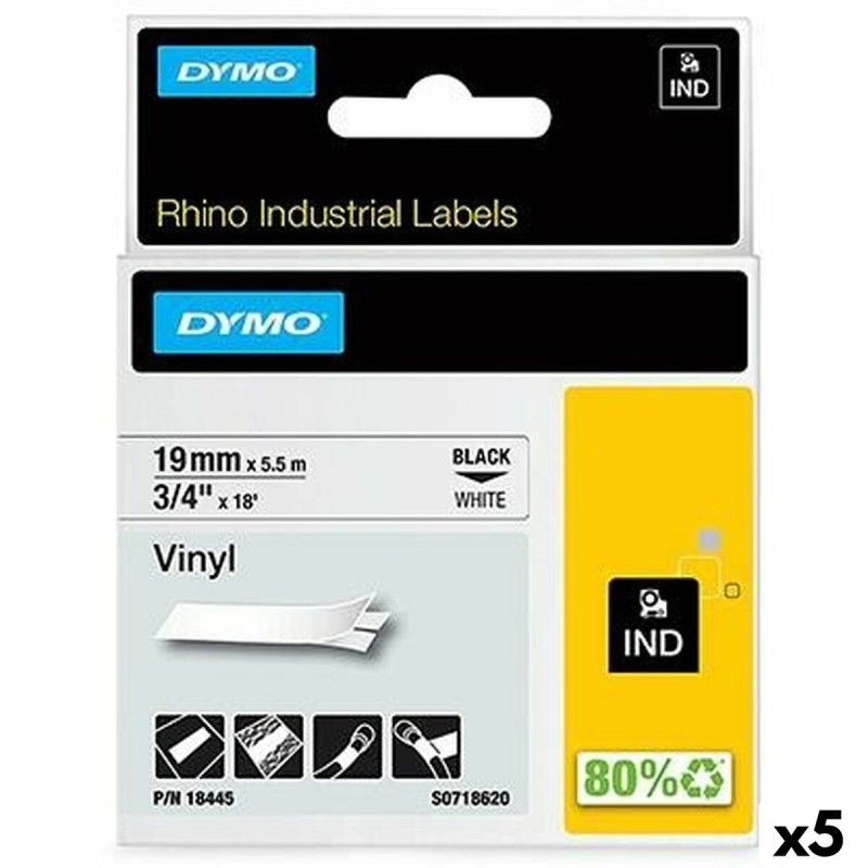 Ruban Laminé pour Etiqueteuses Rhino Dymo ID1-19 19 x 5