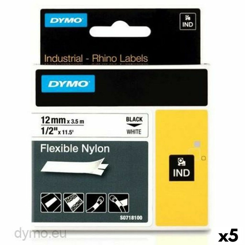 Ruban Laminé pour Etiqueteuses Rhino Dymo ID1-12 12 x 3