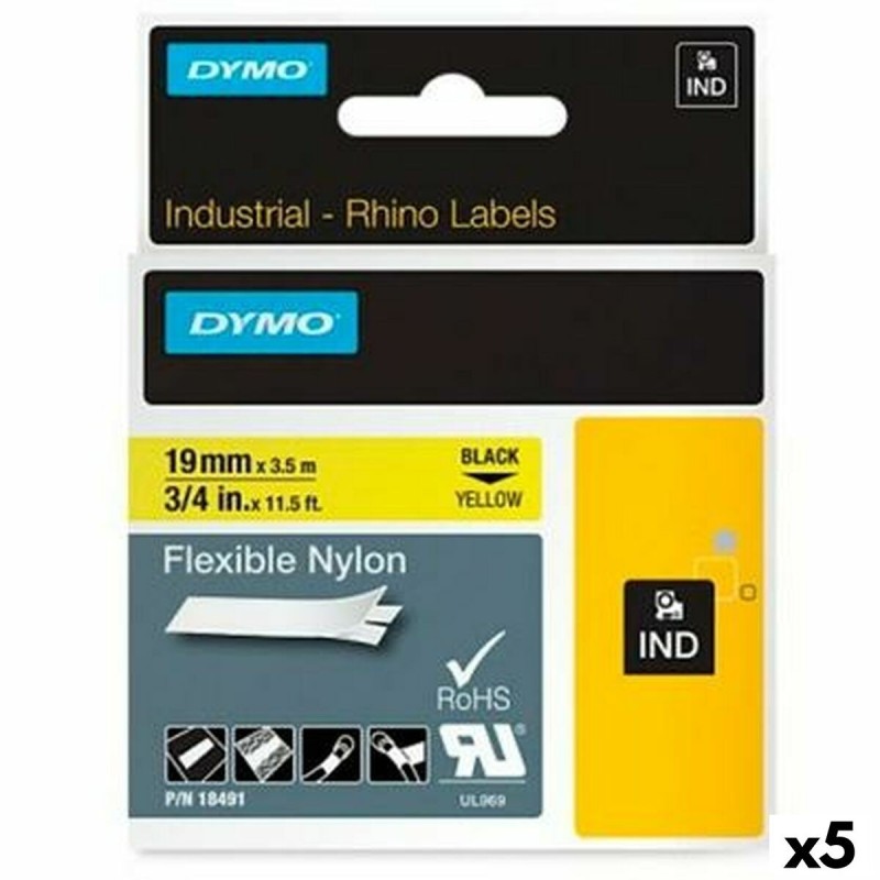 Ruban Laminé pour Etiqueteuses Rhino Dymo ID1-19 19 x 3